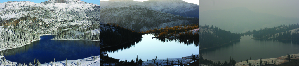 Lower Lake: Snow vs. Morning Light vs. Smoke